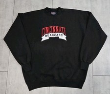 Vintage 90s University of Cincinnati Bearcats Sweatshirt Mens Size XXL Black