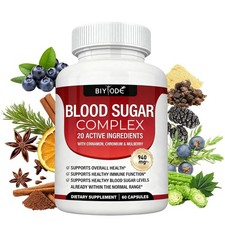 Blood Sugar Complex Supplement - Supports Healthy Blood Sugar Levels 60 Capsules