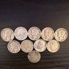 Lot Of 10 US 10C Dimes Mixed Lot 1888-1960 90% Silver Business Strike S Mint — photo 1