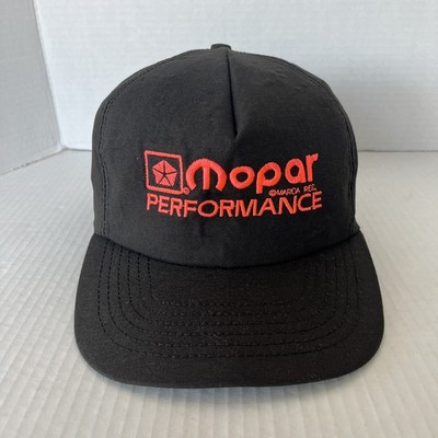 Vintage Mopar Performance Snapback Hat Black 90s Cap Made USA Racing Y2k Skater