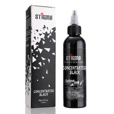 STIGMA Tattoo Ink Black 4 OZ 120ml Lining, USA 4.1 fl oz, Concentrated 
