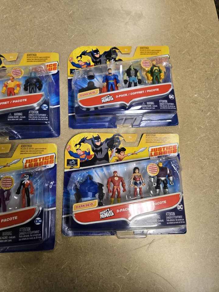 DC JLA Mighty Minis Mattel 2016 Darkseid BAF Lot 4 DWM44 45 46 47 Complete Set - Image 2 of 4