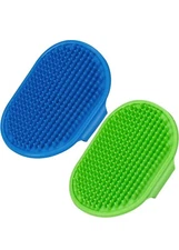 2 Pack Dog Grooming Brush,Pet Bath Brush with Adjustable Ring Handle for Bathing