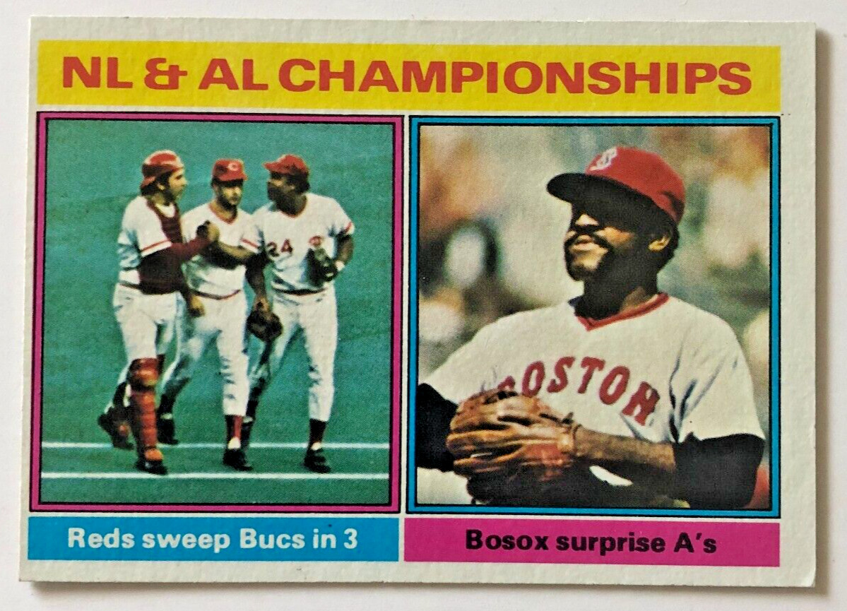 1976 Topps #461 NL & AL Championship EXMT