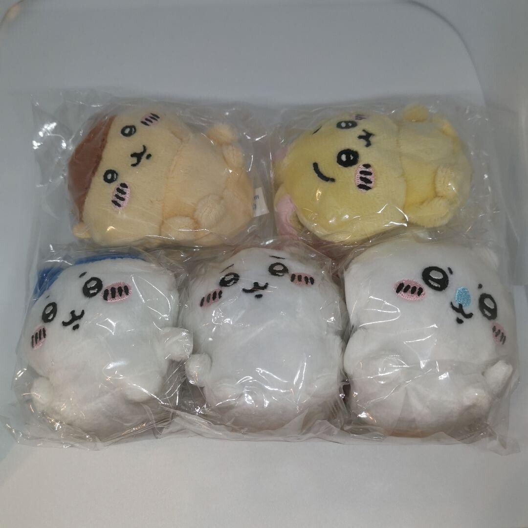 Chiikawa Complete Set of 5 Sitting Plush Doll Mascot Gasha Hachiware ...