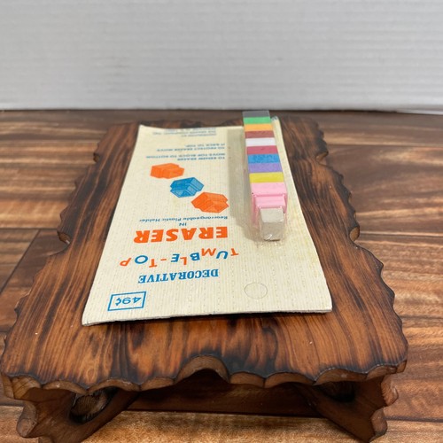 Vintage Decorative Tumble-Top Eraser in Rearrangeable Plastic holder Japan - Picture 4 of 6