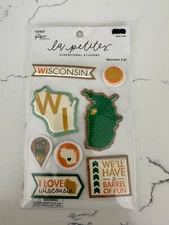The Paper Studio Paper Crafts La Petites Dimensional Stickers 8 PC Wisconsin Art