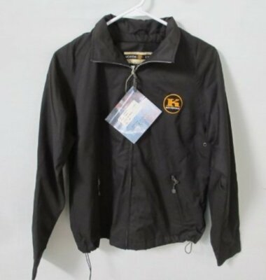 North End Classic black zip front windbreaker long sleeve jacket *Sz S* NWT
