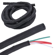 Split Wire Loom Braided Cable Sleeve Cord Protectors & Tube Organizer Lot