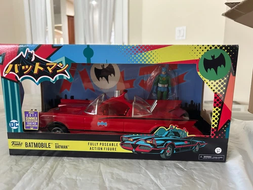 2017 SDCC EXCLUSIVE DC FUNKO: 1966 BATMAN BATMOBILE (RED VERSION)w/BATMAN FIGURE