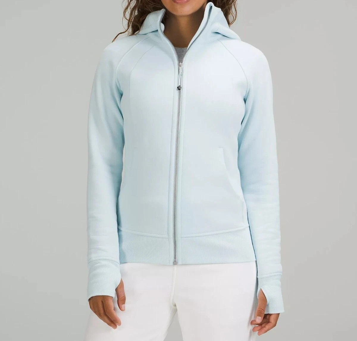 NEW Women Lululemon Scuba Full-Zip Hoodie Powder Blue Size 6 & 8