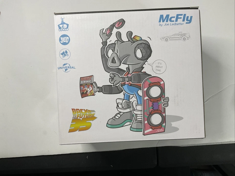 McFly Joe Ledbetter 签名 BTTF 35 周年乙烯玩具人偶 3D 复古 — 第 2/2 张图片