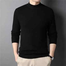 2024 Brand New Men's Cashmere Sweater Half Turtleneck Men Sweaters Knit