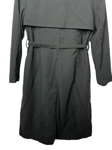 Banana Republic Womens MP Black Trench Coat Belted Petite Jacket - Picture 10 of 18