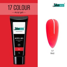 Poly Builder Gel Jelly Crystal Nail Art Quick Extension POLYGEL 17 - RED
