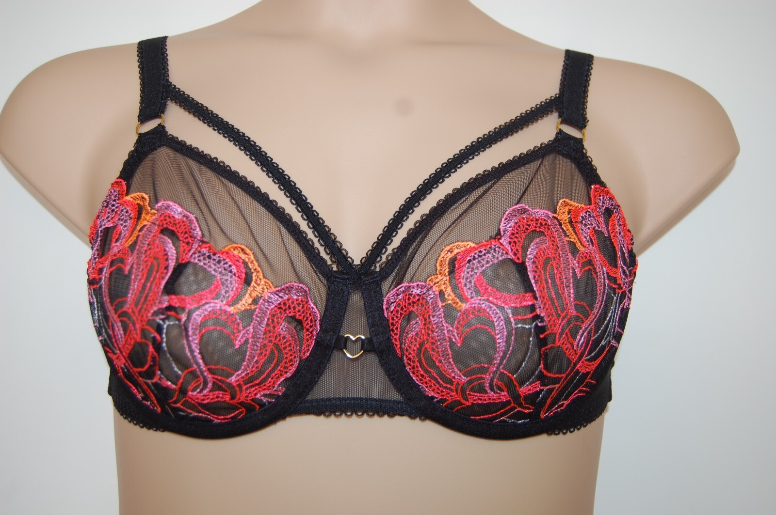 M&S Boutique Minimiser Bra Black Mix Underwired Non Padded UK 34C EUR 75C BNWT