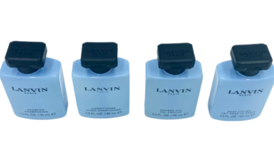New Lanvin Paris Shampoo Conditioner Lotion Shower Gel Set 4