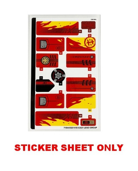 LEGO 71737 - Ninjago - X-1 Ninja Charger - STICKER SHEET | eBay
