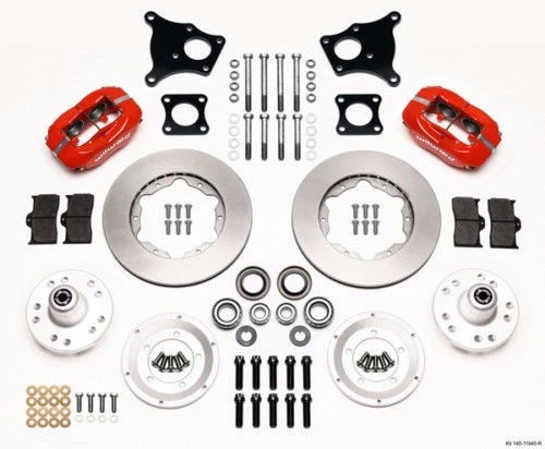 WILWOOD 盘式制动套件,1971 - 1974 AMC JAVELIN,11 英寸电机,红色计算器,带线 — 第 2/4 张图片