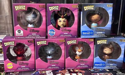 Funko Dorbz And Ridez Disney Aladdin Lot Of 8