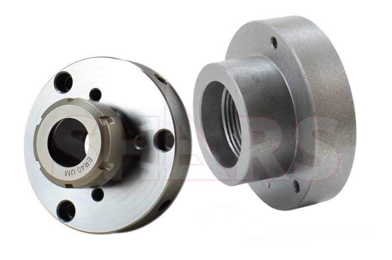 Shars ER40 5” Collet Chuck With Fine Adjustment – 0.0005 TIR – 2-1/4-8 Back Plate