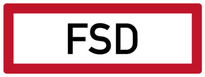 Aufkleber Sticker Hinweis  FSD  Schild Folie ähnl. DIN 4066 | 297x105mm