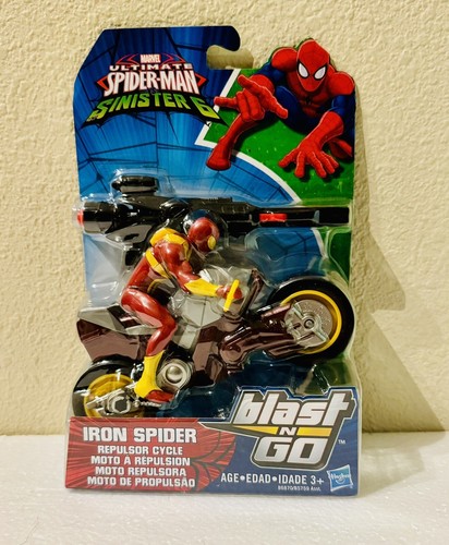 2015 Hasbro Marvel Iron Spider-Man Blast N Go Spider Cycle Vehicle ...