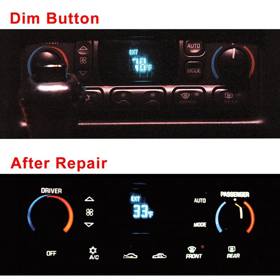 Bulb KIT for Corvette C5 Digital Heater A/C Climate Control Dim Button 97-04 US - Изображение 3 из 3