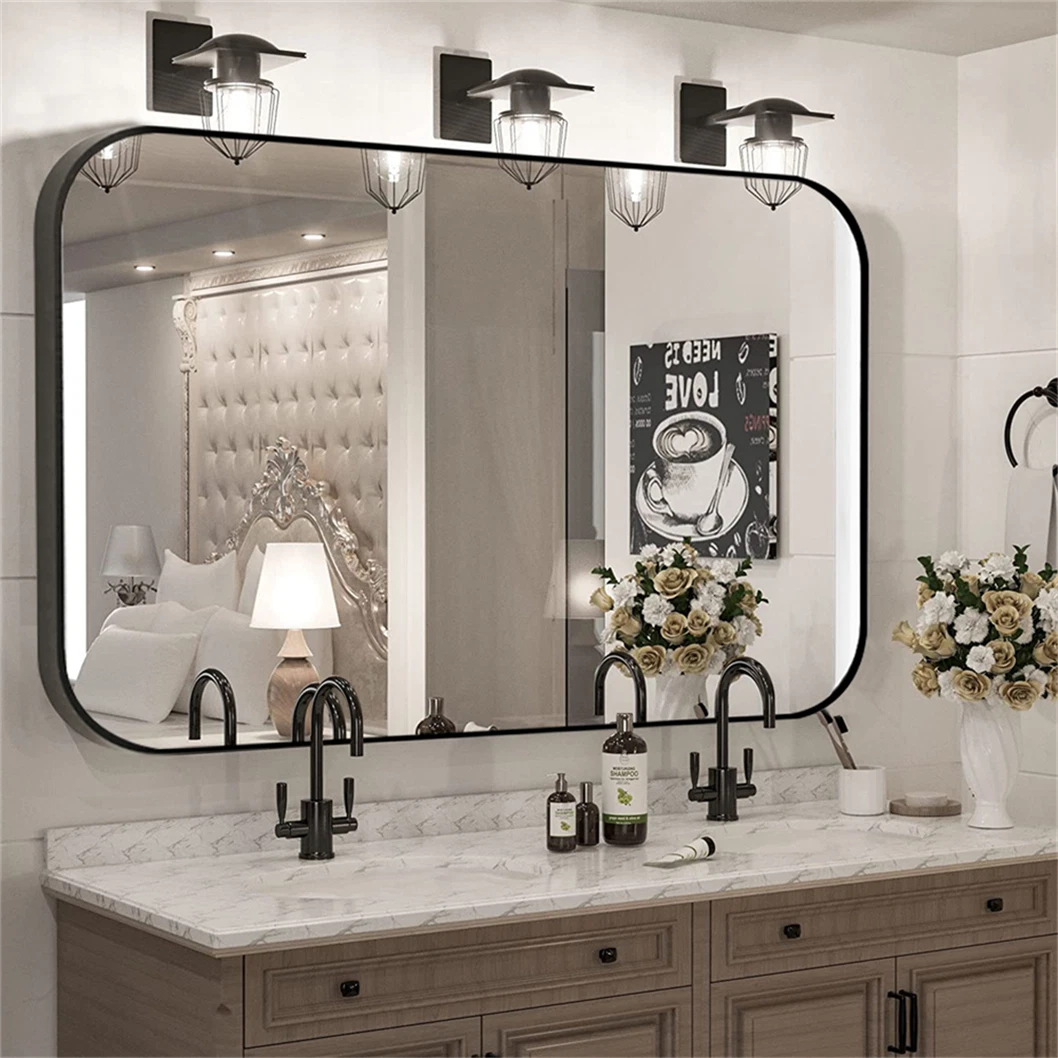 Brushed nickel 2024 bathroom mirror