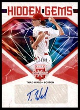 Thad Ward Rookie Card 2019 Elite Extra Edition Hidden Gems Autographs Red #28 