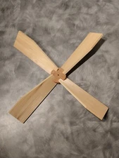 14.5" Whirligig   Propeller kit  MAHOGANY HUB  With 4 CEDAR BLADES at 35°