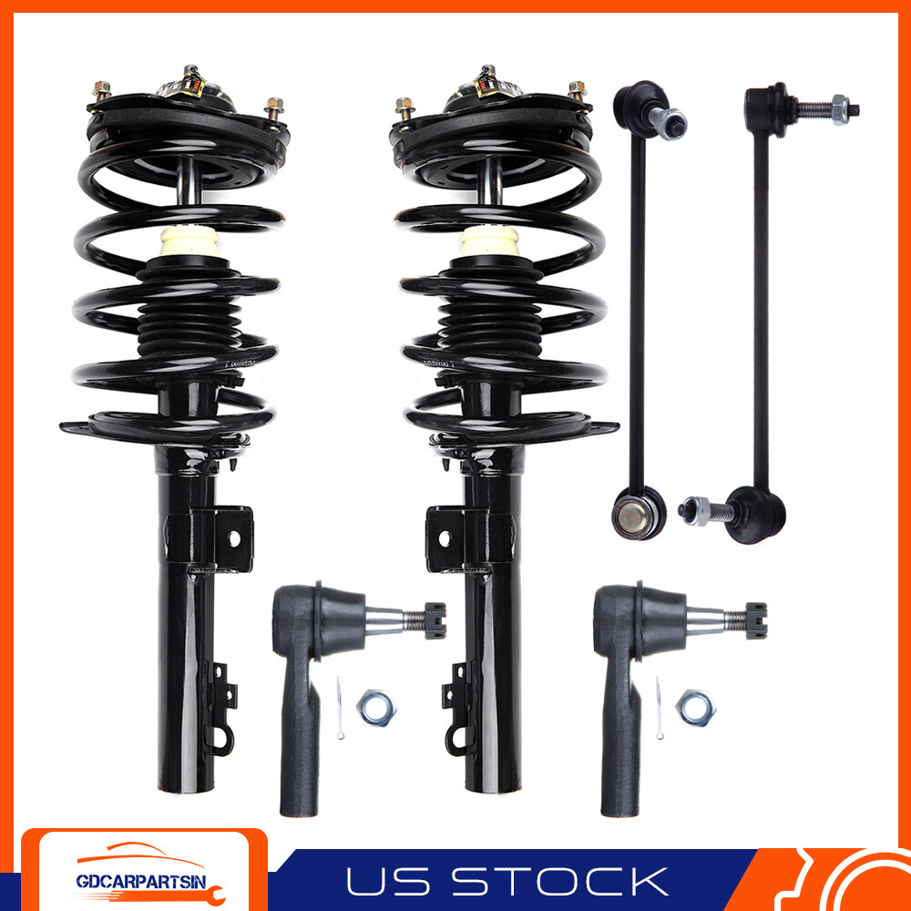 6pc Front Strut Sway Bar & Tie Rod Kit for 96-07 Ford Taurus Mercury Sable  