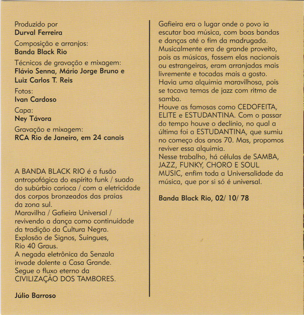 Banda Black Rio / Gafieira Universal LP
