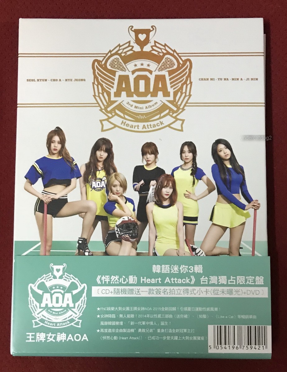 AOA Mini Album Vol.3 Heart Attack Taiwan Ltd CD+DVD (Ace of