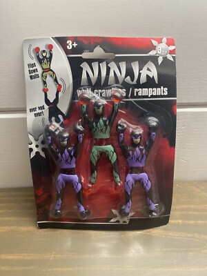 Ninja Wall Crawlers Toys Flips Tumbles Rolls Down Walls Plastic Sticky Kid Safe