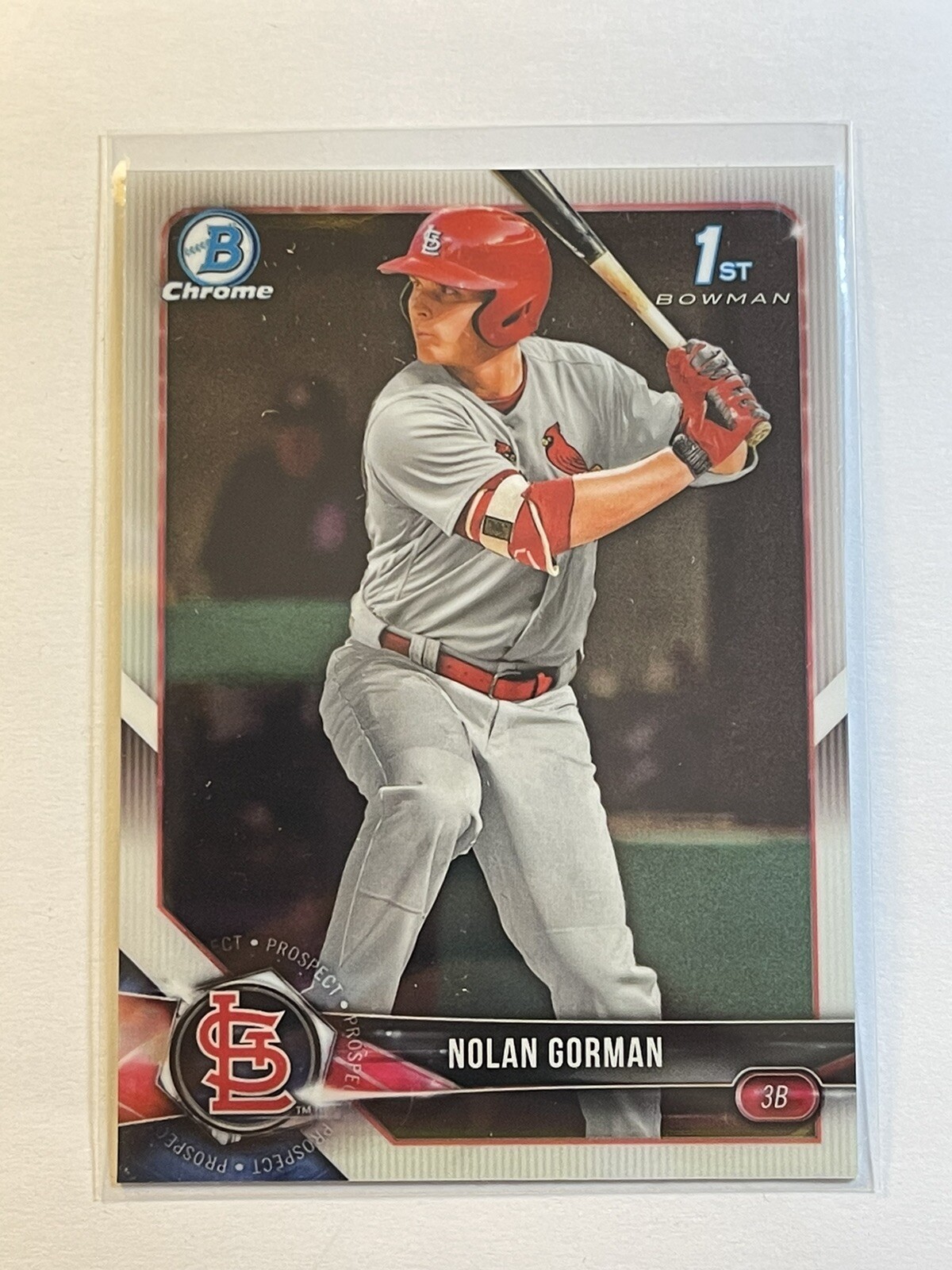 Nolan Gorman 2018 Bowman Draft Chrome BDC-117 St Louis Cardinals 1st Rookie