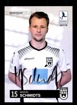 Marcel Schmidts Autogrammkarte SSV Ulm 1846 2017-18 Original Signiert