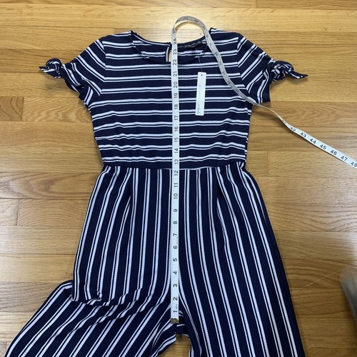 NWT Girls MY MICHELLE Jumpsuit Size Large Blue & White Striped Brand New - Picture 11 of 14