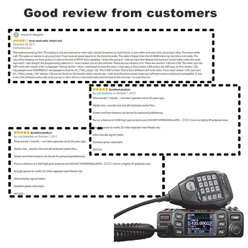 ANYTONE AT-778UV Dual Band Transceiver Mobile Radio VHF/UHF Two Way Radio +Cable - Picture 12 of 13