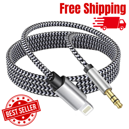 Iphone to 3.5Mm Car Stereo AUX Cable Apple Mfi Certified Lightning Audio Cord