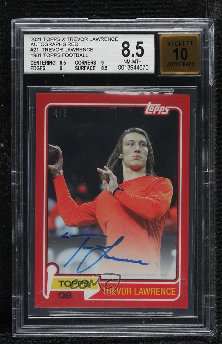 Trevor Lawrence Topps X Trevor Lawrence #11A Autograph-Red