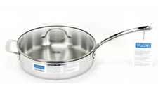 Viking Cookware 3Ply Stainless Steel Saute Pan 11.5” w/ Glass Lid 5.25 qt /4.9L