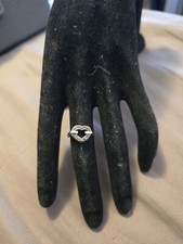 Vintage Sterling Silver Heart Ladies Ring Size 6.5 