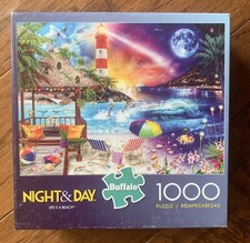 Buffalo Games Night & Day "Life's a Beach" Jigsaw Puzzle 1000 pieces INC POSTER