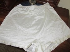 UNBRANDED VINTAGE wide leg IVORY nylon panties bloomers sz 8/XL