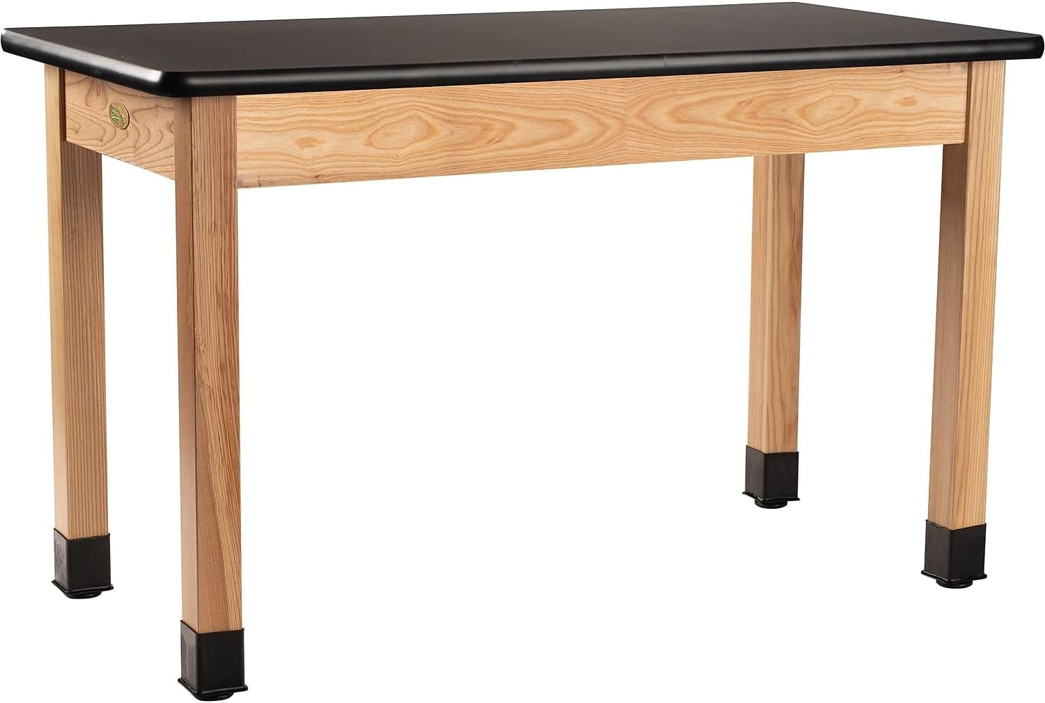 NPS 24X60 Modern Solid Ash Wood Science Lab Table with HPL Top in Black