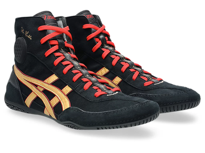 Asics Dan Gable Evo 3 Black Rich Gold Red 1081A052-002 Men's | eBay
