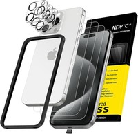 New'c 3X Panzer Schutz Glas Iphone 15 Pro 6,1 Zoll Kamera Schutz Glas Folie