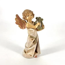 Fontanini Nativity Angel Playing Lyre Figure 6" Christmas Depose Italy # 364 001