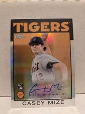 Casey Mize 2021 Topps Chrome 1986 35th Anniversary Auto /50 Rookie Tigers